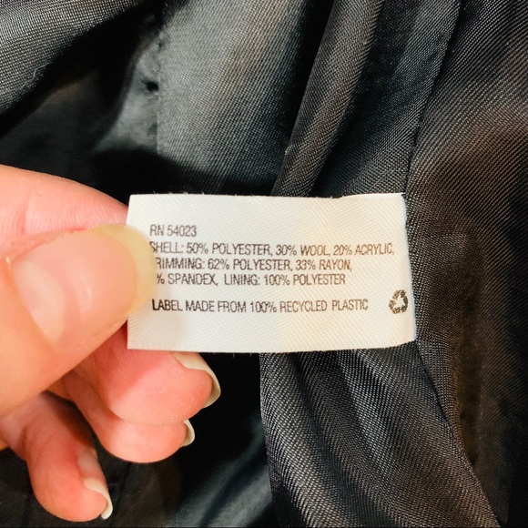 GAP Black Tweed Zipper Blazer Size Small - Picture 8 of 8